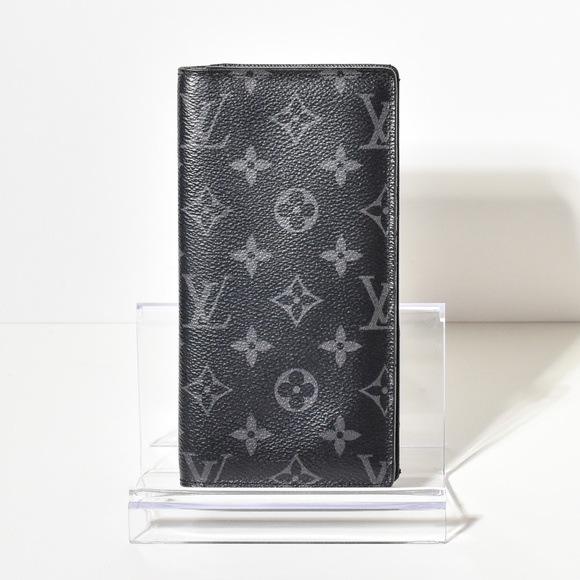 Louis Vuitton Monogram Eclipse Brazza Wallet - Picture 1 of 7